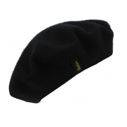Black Basco Wool Beret - Borsalino