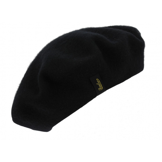 Basco Wool Beret Black - Borsalino