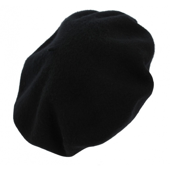 Basco Wool Beret Black - Borsalino
