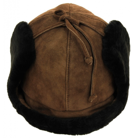 Genuine fur Moscow Ushanka - Gena brown