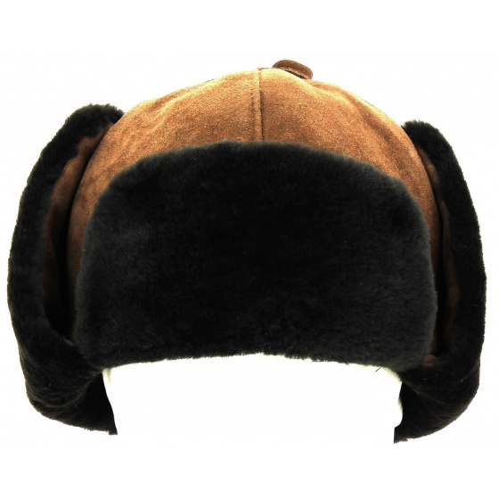 Genuine fur Moscow Ushanka - Gena brown