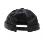 Black Harley leather beanie - Bullet style Seven Joker