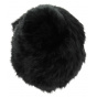 Black Rabbit Fur Beanie for Women