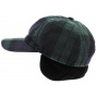 Perry Waxed Tartan Baseball Cap with Ear Flaps