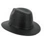 Black Smooth Traveler Hat Leather Black - Henschel