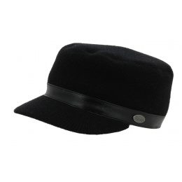 Black Wool Army Cap - Alcap