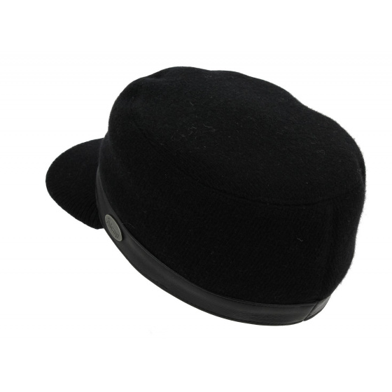 Black Wool Army Cap - Alcap