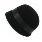 Chloe Cloche Hat Felt Wool Black - Traclet