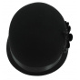Chloe Cloche Hat Black Wool Felt - Traclet