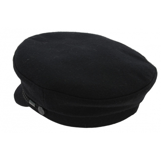 Sailor Cap Cancale Wool Black - Traclet Sailor Cap Cancale Wool Black - Traclet