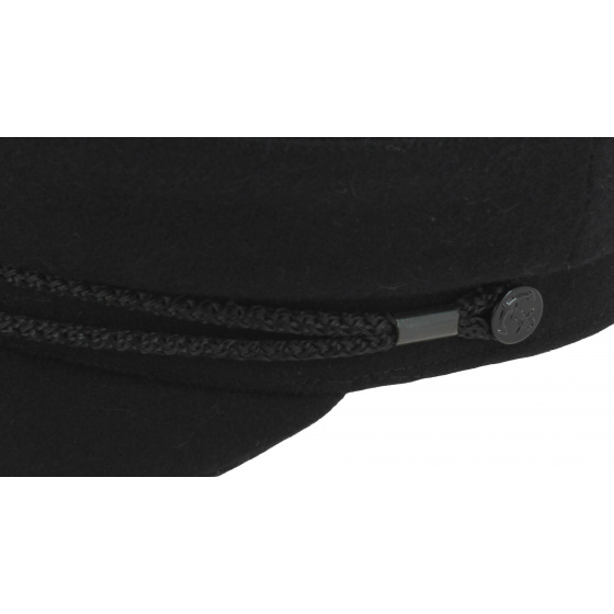 Sailor Cap Cancale Wool Black - Traclet Sailor Cap Cancale Wool Black - Traclet