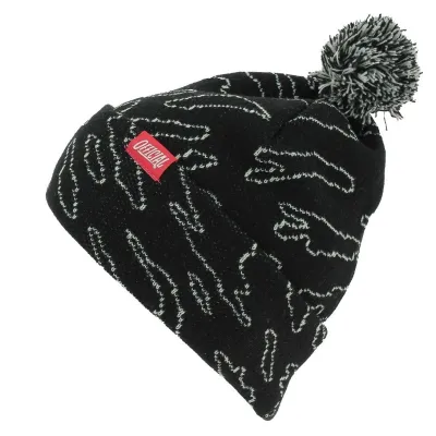 Bonnet Pompon Danamo Acrylique Noir - Official Reference : 1086 | Chapellerie Traclet