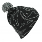 Danamo Acrylic Pompon Beanie Black - Official