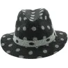 Chapeau Traveller Turrif Coiffe Texture Pois Traclet Anthracite Reference : 6765 | Chapellerie Traclet