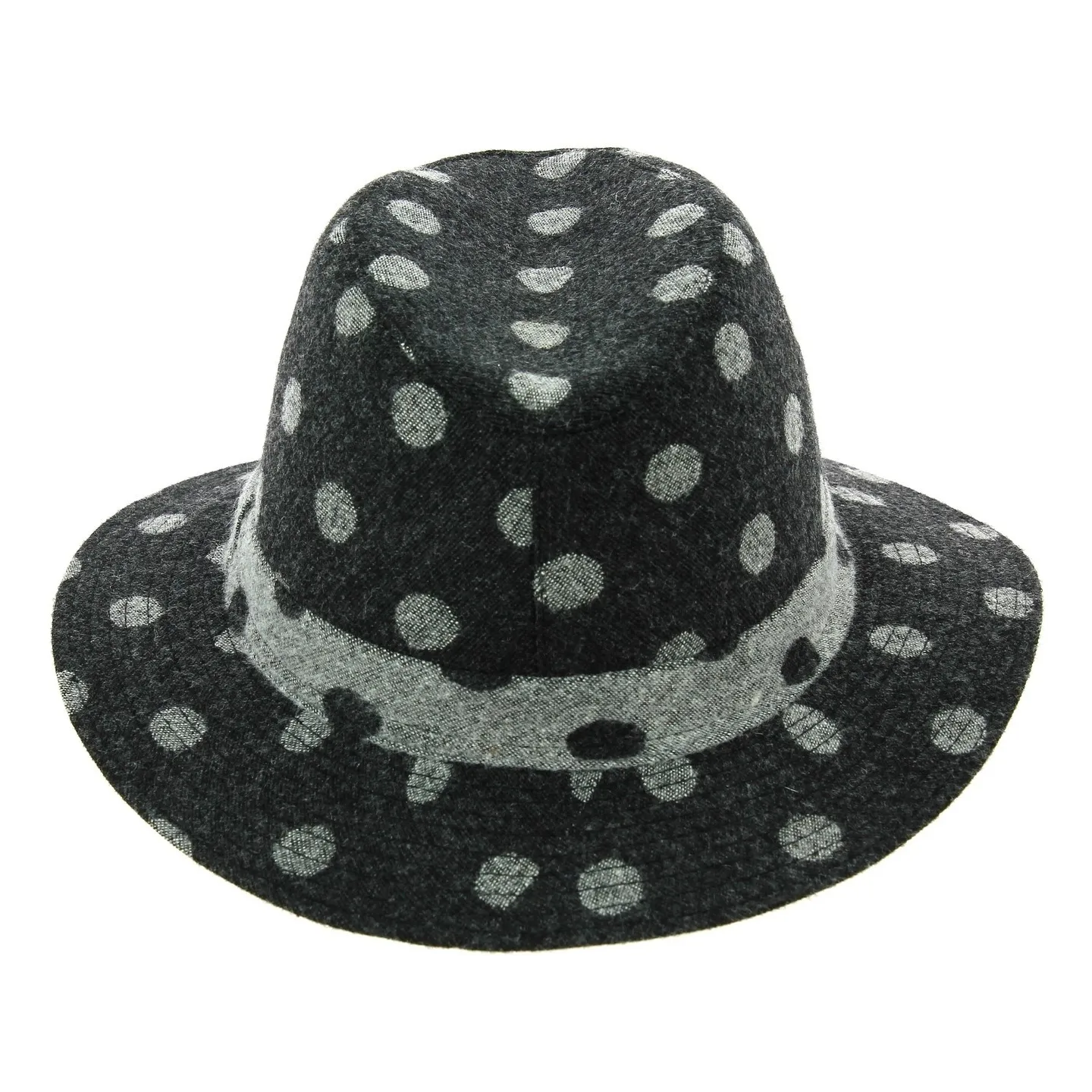 Chapeau Traveller Turrif Coiffe Texture Pois Traclet Anthracite Reference : 6765 | Chapellerie Traclet