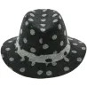Chapeau Traveller Turrif Coiffe Texture Pois Traclet Anthracite Reference : 6765 | Chapellerie Traclet