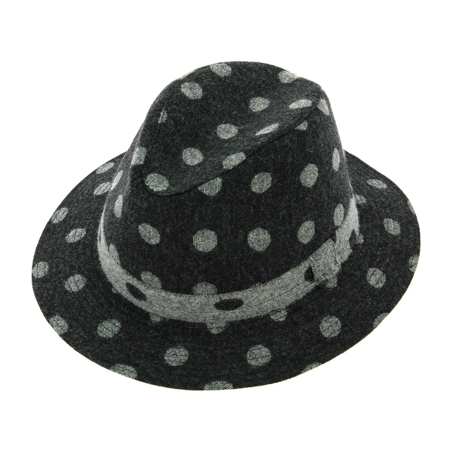 Chapeau Traveller Turrif Coiffe Texture Pois Traclet Anthracite Reference : 6765 | Chapellerie Traclet