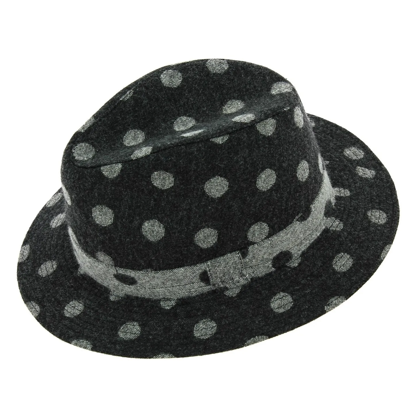Chapeau Traveller Turrif Coiffe Texture Pois Traclet Anthracite Reference : 6765 | Chapellerie Traclet