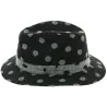 Chapeau Traveller Turrif Coiffe Texture Pois Traclet Anthracite Reference : 6765 | Chapellerie Traclet