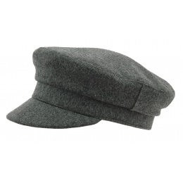 Camaret Wool & Cashmere Grey Sailor Cap - Traclet
