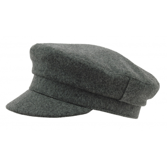 Camaret Wool & Cashmere Grey Sailor Cap - Traclet