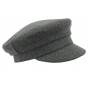 Camaret Wool & Cashmere Grey Sailor Cap - Traclet