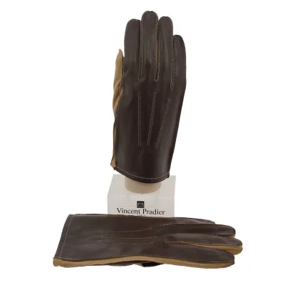 Gant Cuir de Mouton & Daim Marron - Vincent Pradier Reference : 4345 | Chapellerie Traclet