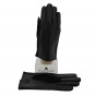 Men's Leather Gloves Sheepskin & Suede Black - Vincent Pradier