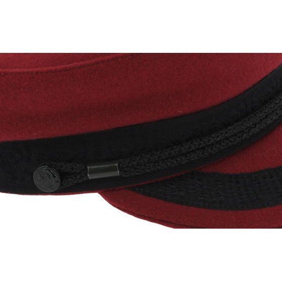 Casquette Marin Camaret Laine Rouge/Bordeaux- Traclet