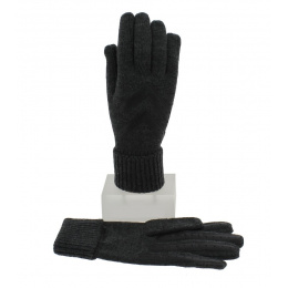 Women's Grey & Black Acrylic Gloves - Isotoner