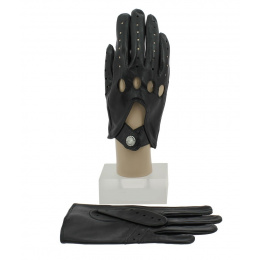 Black Lamb Leather Driving Gloves - Glove story