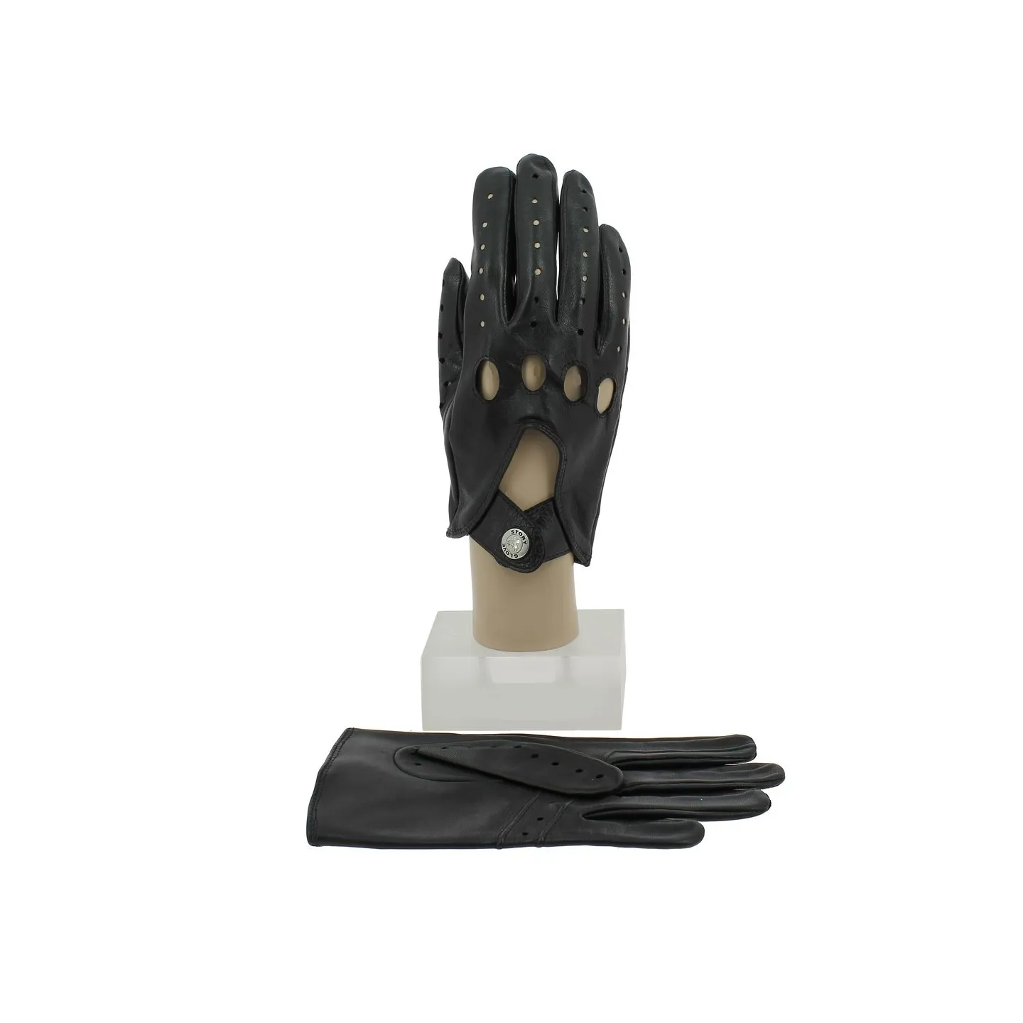 Gants de Conduite Cuir D'Agneau Noir - Glove story Reference : 6599 | Chapellerie Traclet