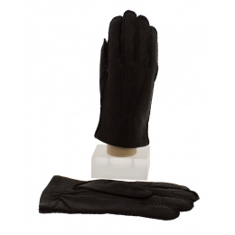 Men's Peccary & Cashmere Gloves Brown - Picaros