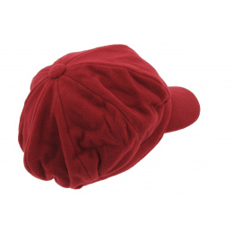 Red Fleece Newsboy Cap - Traclet