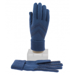 Women's Acrylic & Nylon Gloves Blue - Isotoner