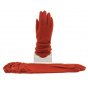 Women's Wool & Nylon Orange Glove - Vincent Pradier