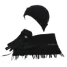 Ensemble Grand Froid Bonnet - Écharpe & Gants Laine Noir - Traclet Reference : 712 | Chapellerie Traclet