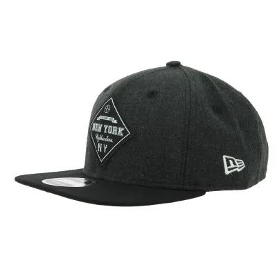Snapback Heather Coop Wool Cap Black - New Era Reference: 7486 | Chapellerie Traclet