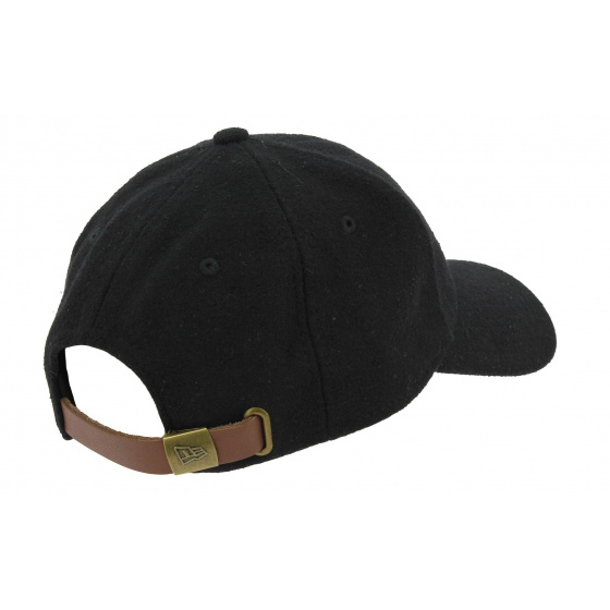 Melton Mini Strapback Wool Cap Black - New Era