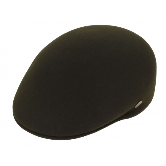 Olive Domed Felt Fur Cap - Guerra