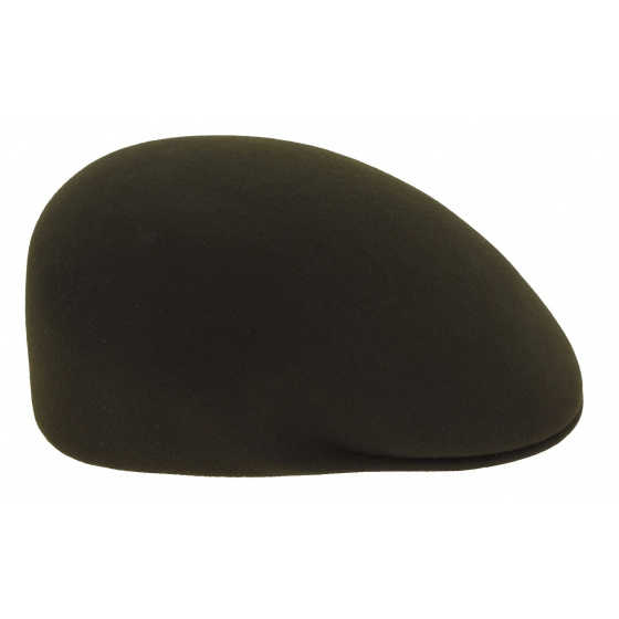 Olive Domed Felt Fur Cap - Guerra