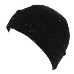 Unisex Fisherman Cuff Acrylic Black Beanie - New Era