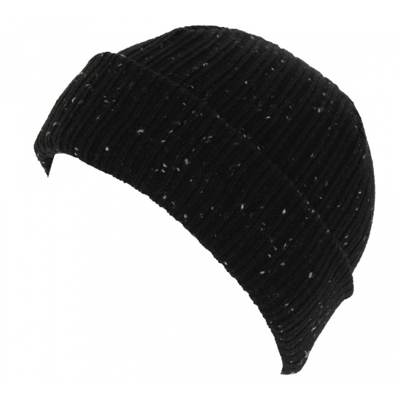 Unisex Fisherman Cuff Acrylic Black Beanie - New Era