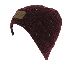 Unisex Flecked Suede Cuff Beanie Burgundy - New Era