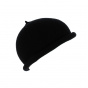 Black Wool Sailor Reefer Cuff Beanie Traclet
