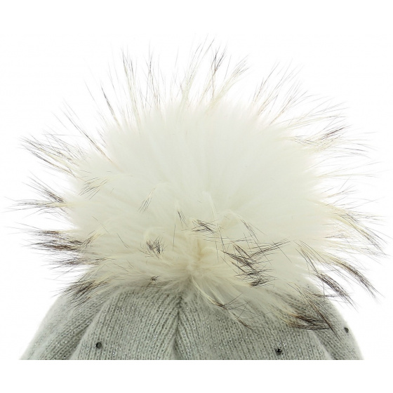 Lara Lurex Kristo Beanie Off-white