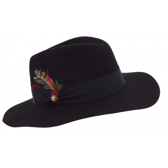 Destiny Black Wool felt floppy hat - Pierre Cardin
