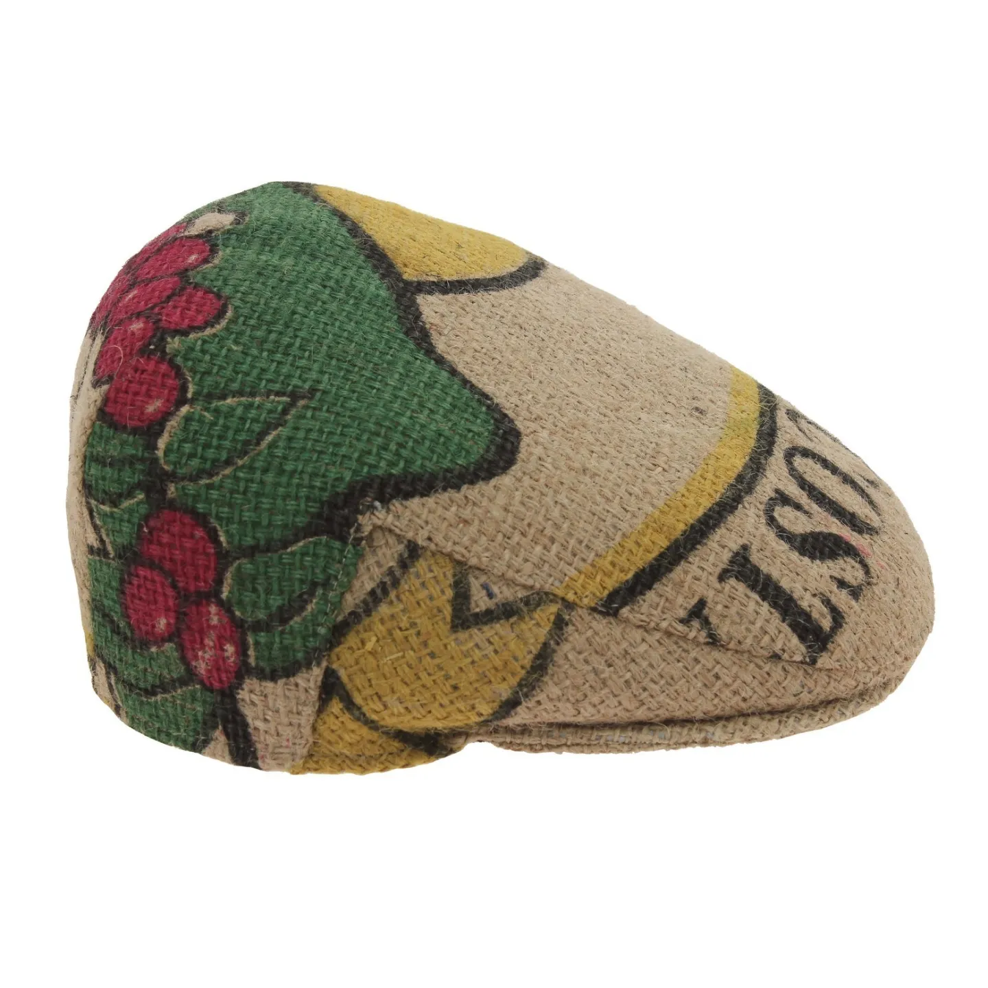 Casquette Plate Espresso Toile de Jute Beige - ReHats Reference : 7500 | Chapellerie Traclet