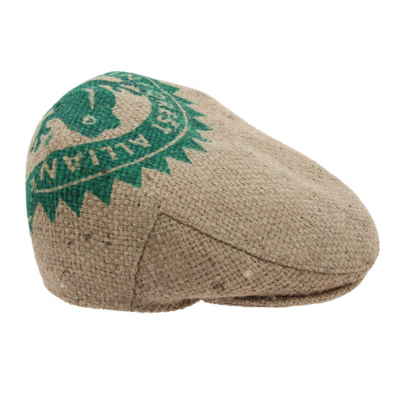 Beige Grappa Flat Cap Burlap - ReHats Beige Grappa Flat Cap Burlap - ReHats