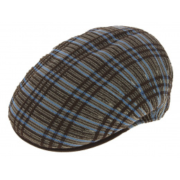 Casquette Plate Rib Plaid 504 Marron - Kangol